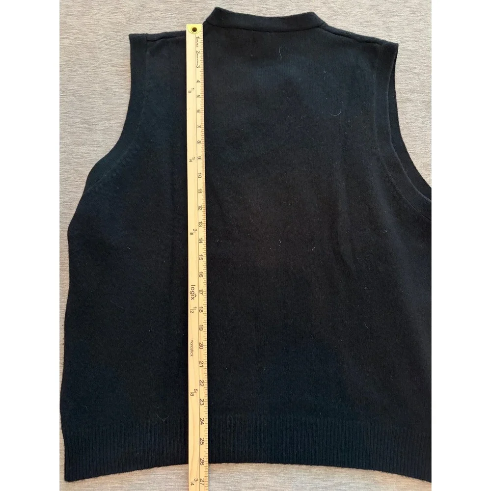 GAP Mens 100% Lambswool Sweater Vest Black